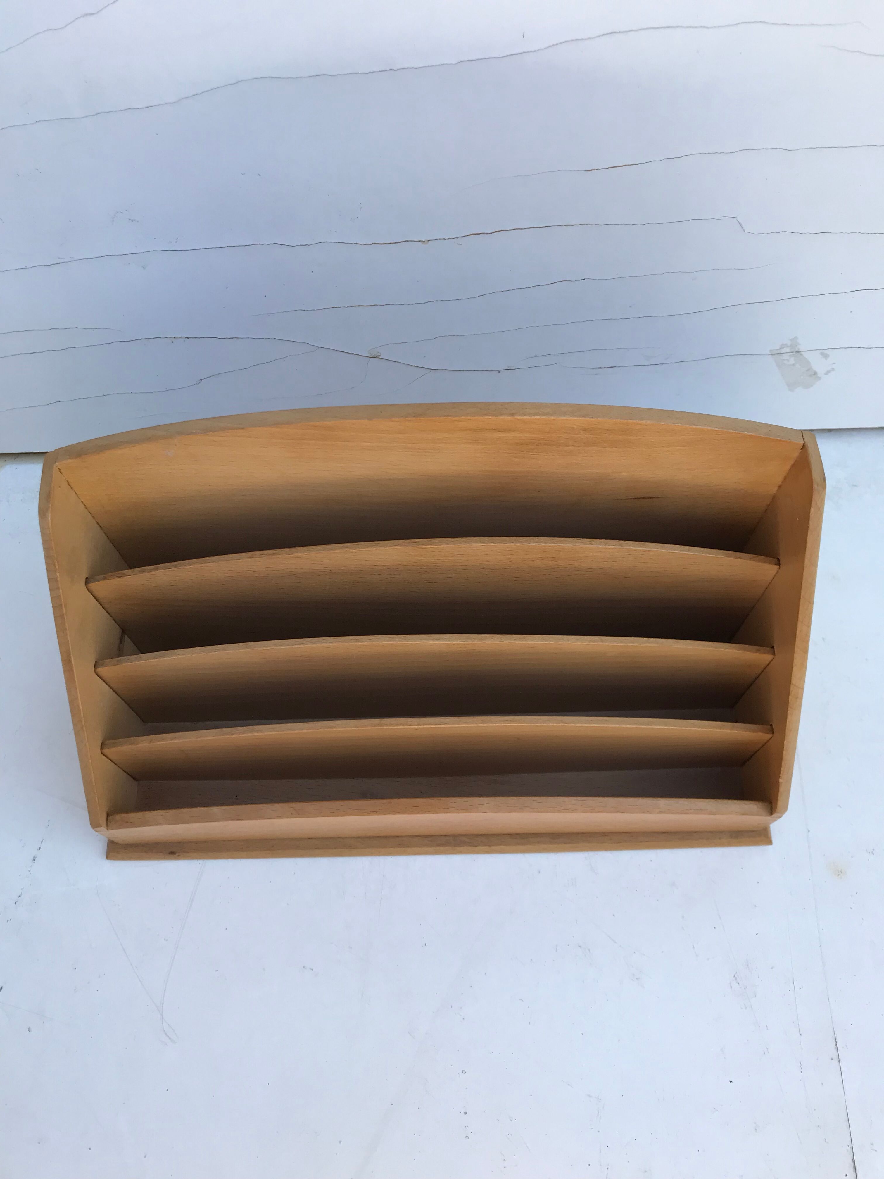 Door letters old light wood 4 boxes accessory desk vintage