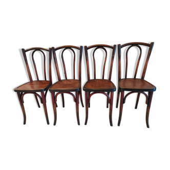 Suite of 4 chairs of bistrot Luterma year 1920