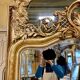 Golden mirror Napoleon III 190x113cm