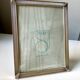 Art deco cadre couleur argent 28,5 cm x 14,5 cm verre convexe