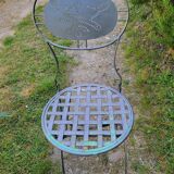 Wrought iron folding garden chairs