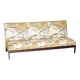 Three-seater canapé George Smith Norris restored in Mulberry linen.