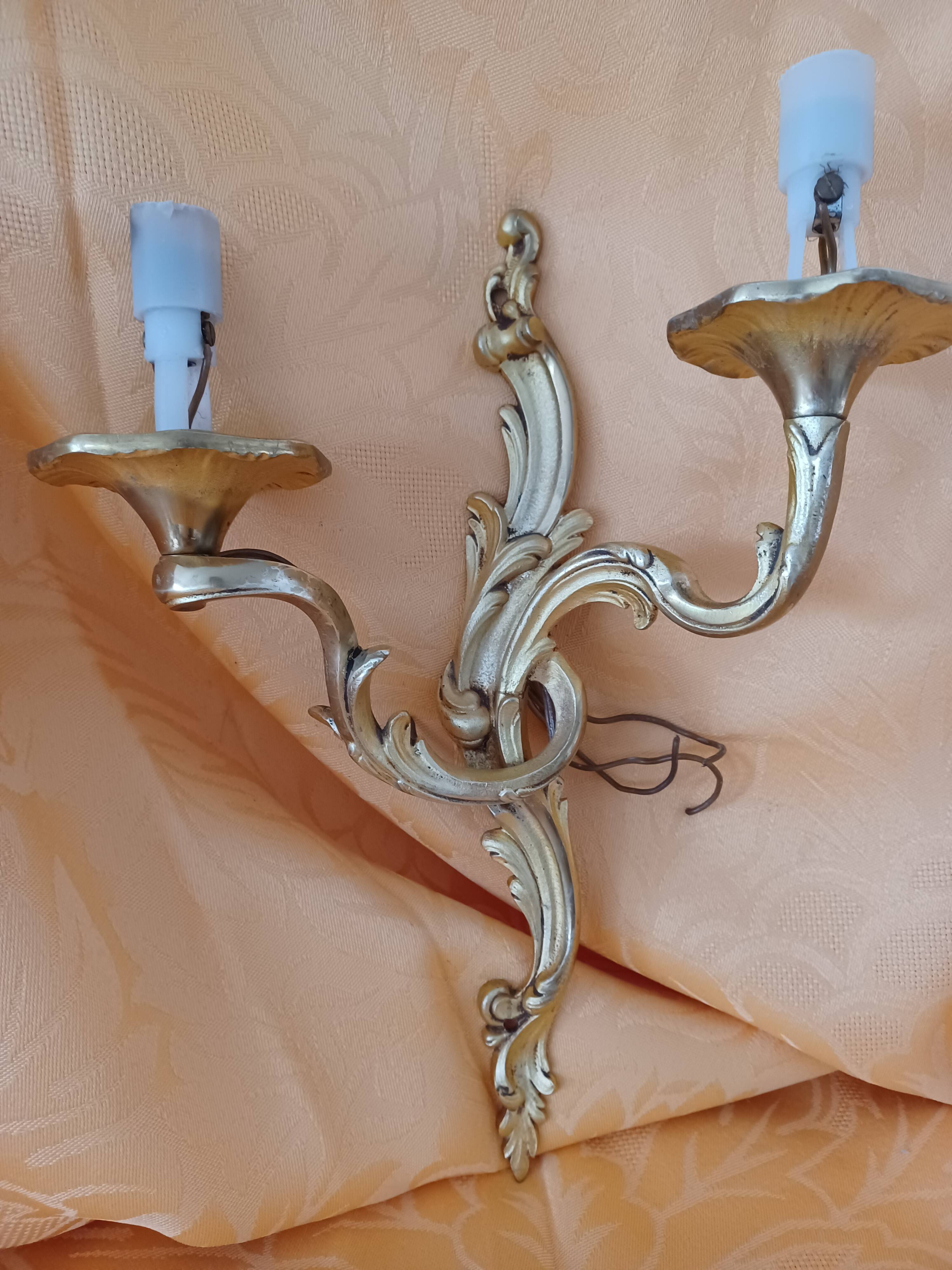 Wall lamp in bronze dora style louis xv