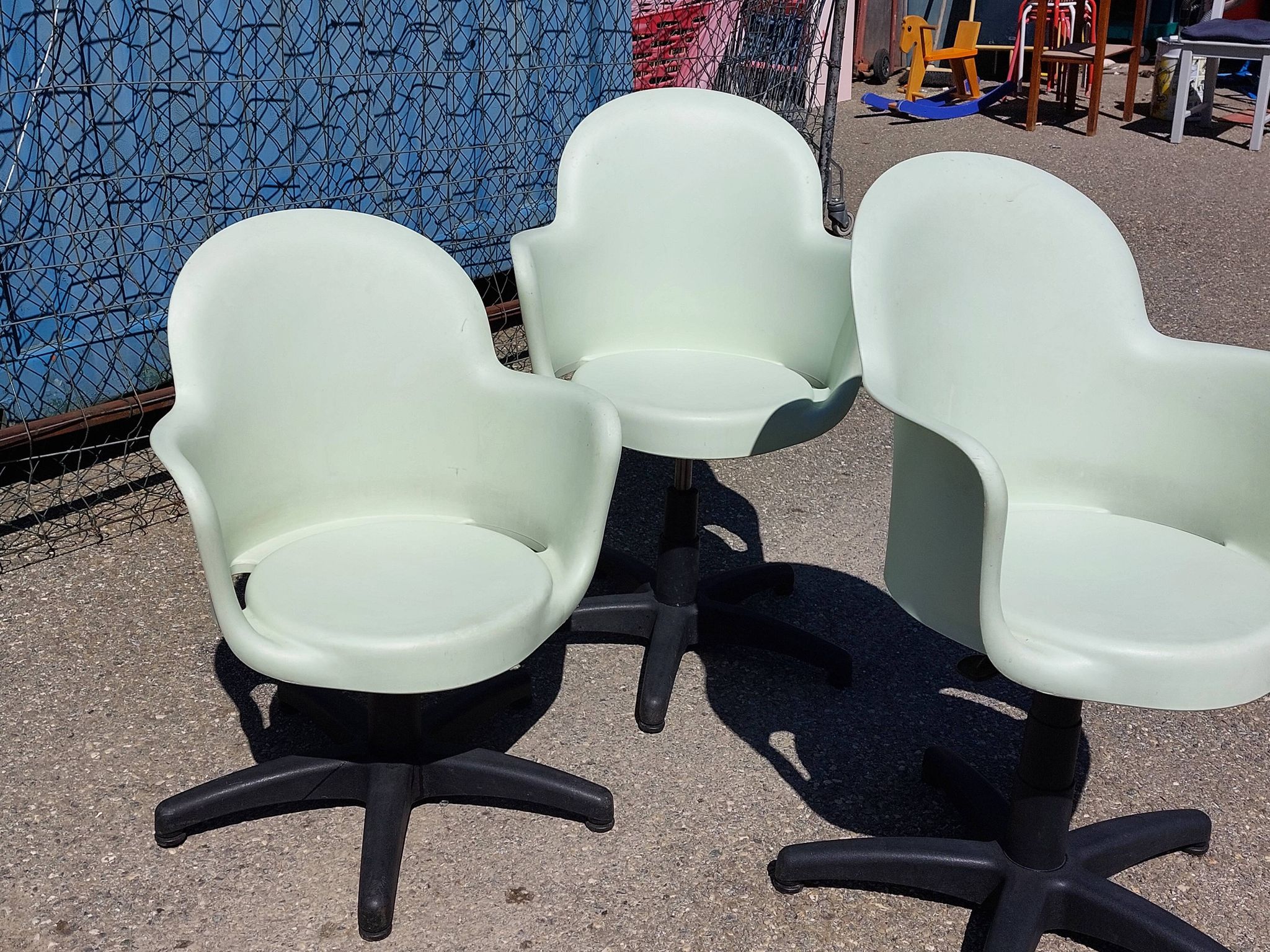 3 Gogo office chairs – Marcello Ziliani for Sintesi – Italy 1980s