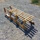 Old large sled in solid beech - 111 cm