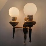 Large empire style double light wall light