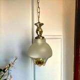 Lampe suspendue en verre de style italien Mazzega