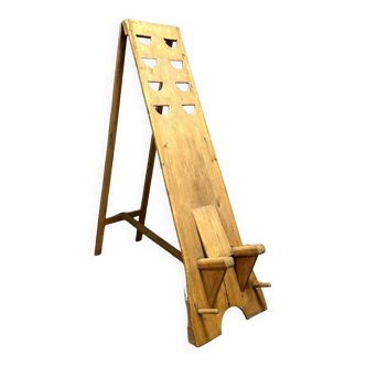 19th century natural wood observatory seat