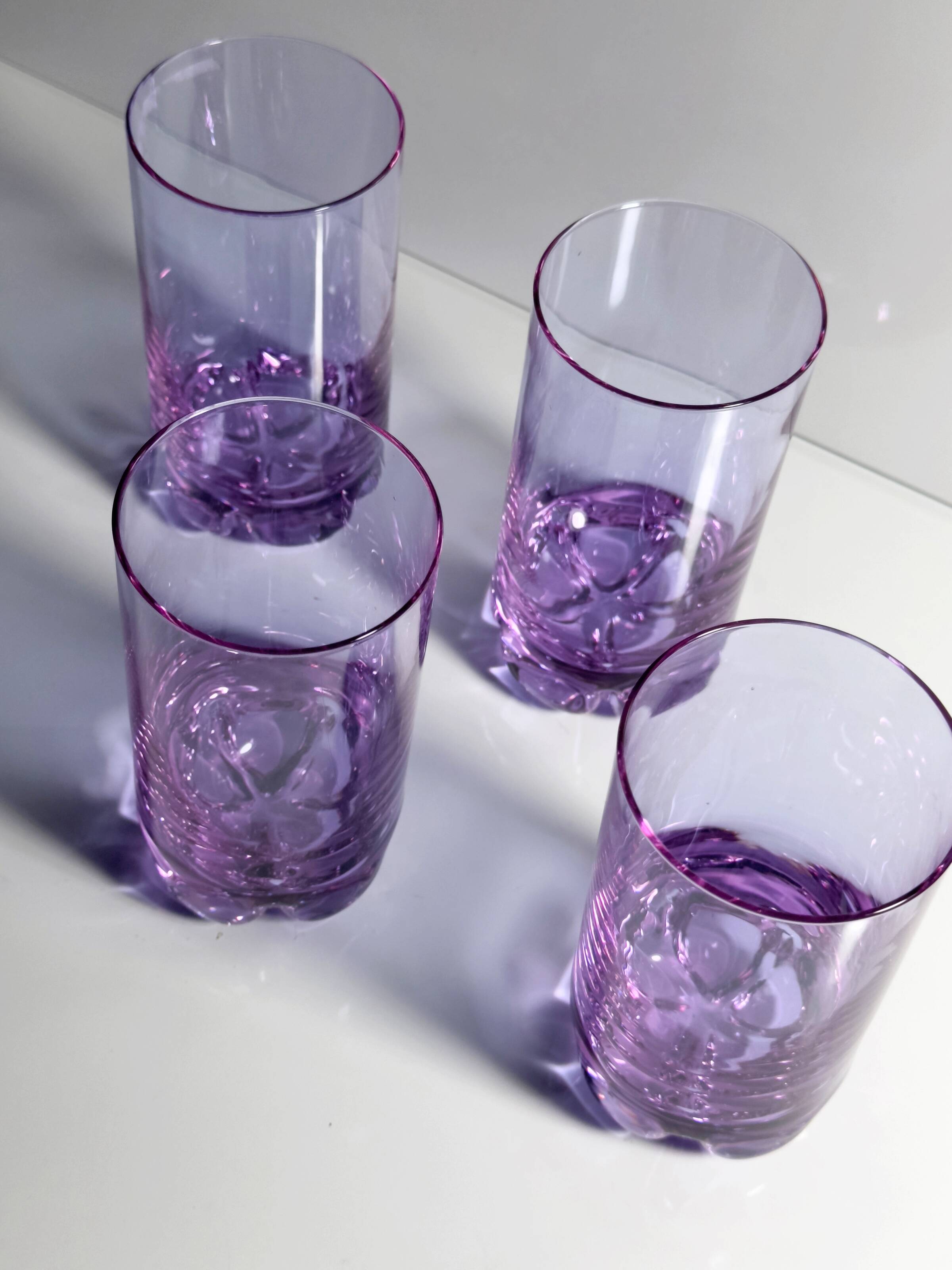 4 Alexandrite Glasses - Italy 1970s