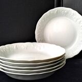 6 deep plates, with a calotte in Limoges porcelain by Ph. Deshoulières