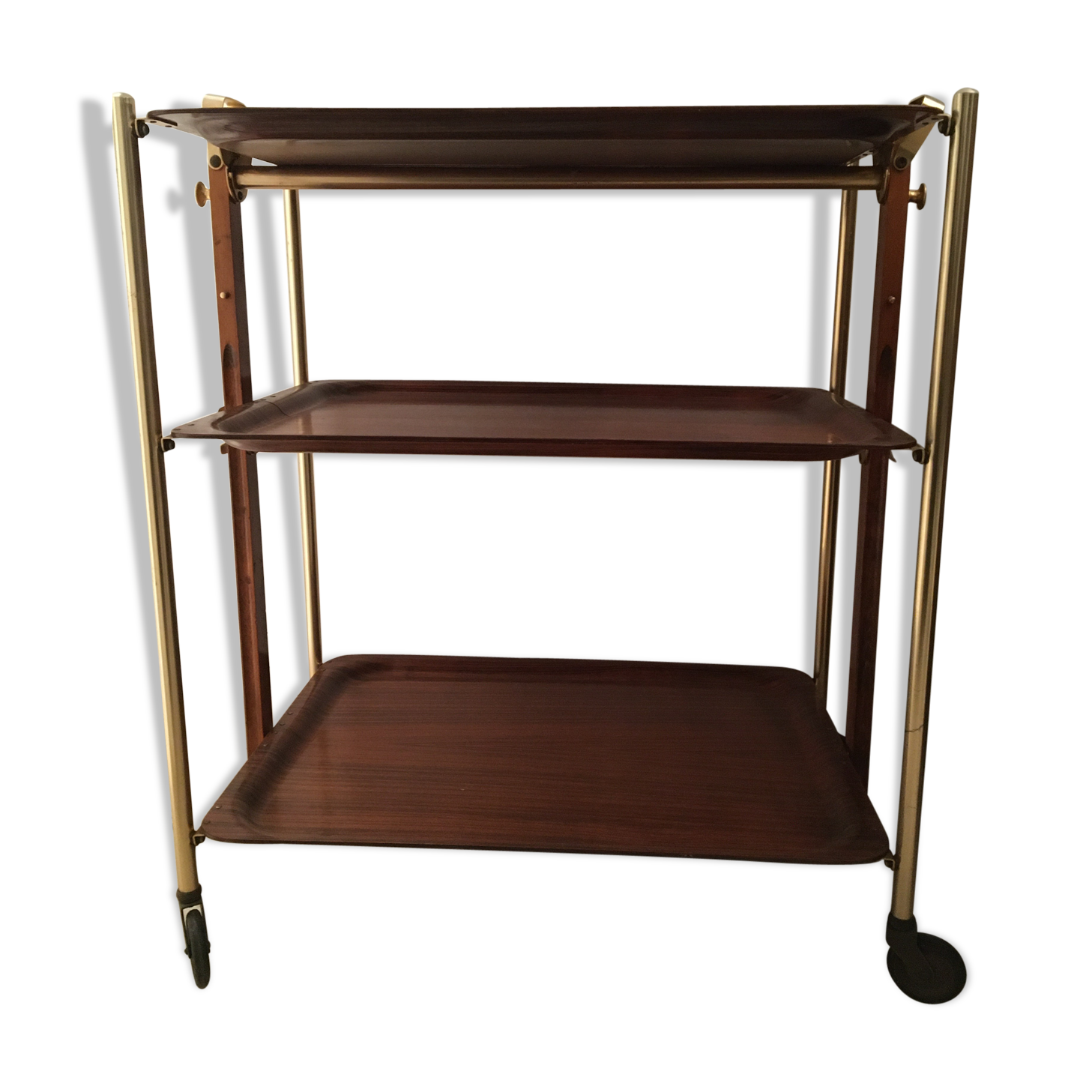 Vintage folding and rolling table