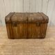 Antique trunk monogrammed coated canvas