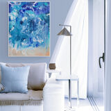 Tormented - modern abstract art web, acrylic, 90x120cm, unique piece