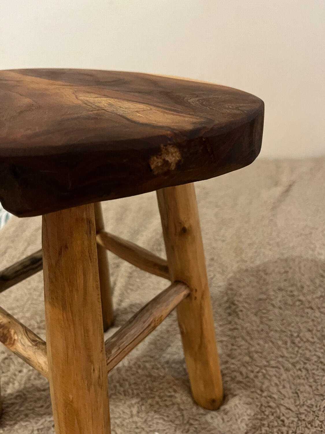 4-legged wooden stool