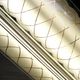 Large cast glass and brass pendant light Maison Lunel France 1960