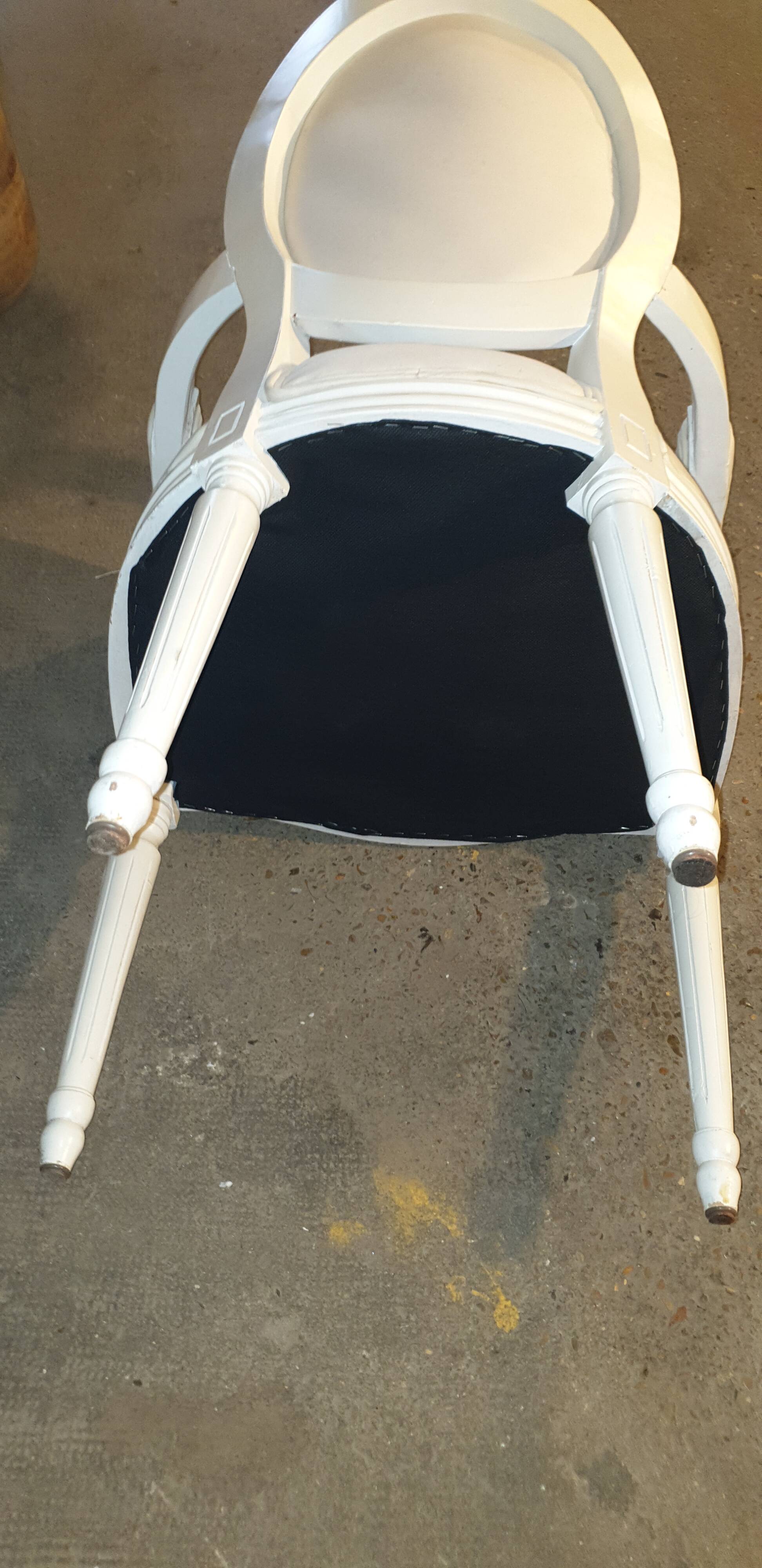 Louis xvi medallion armchair