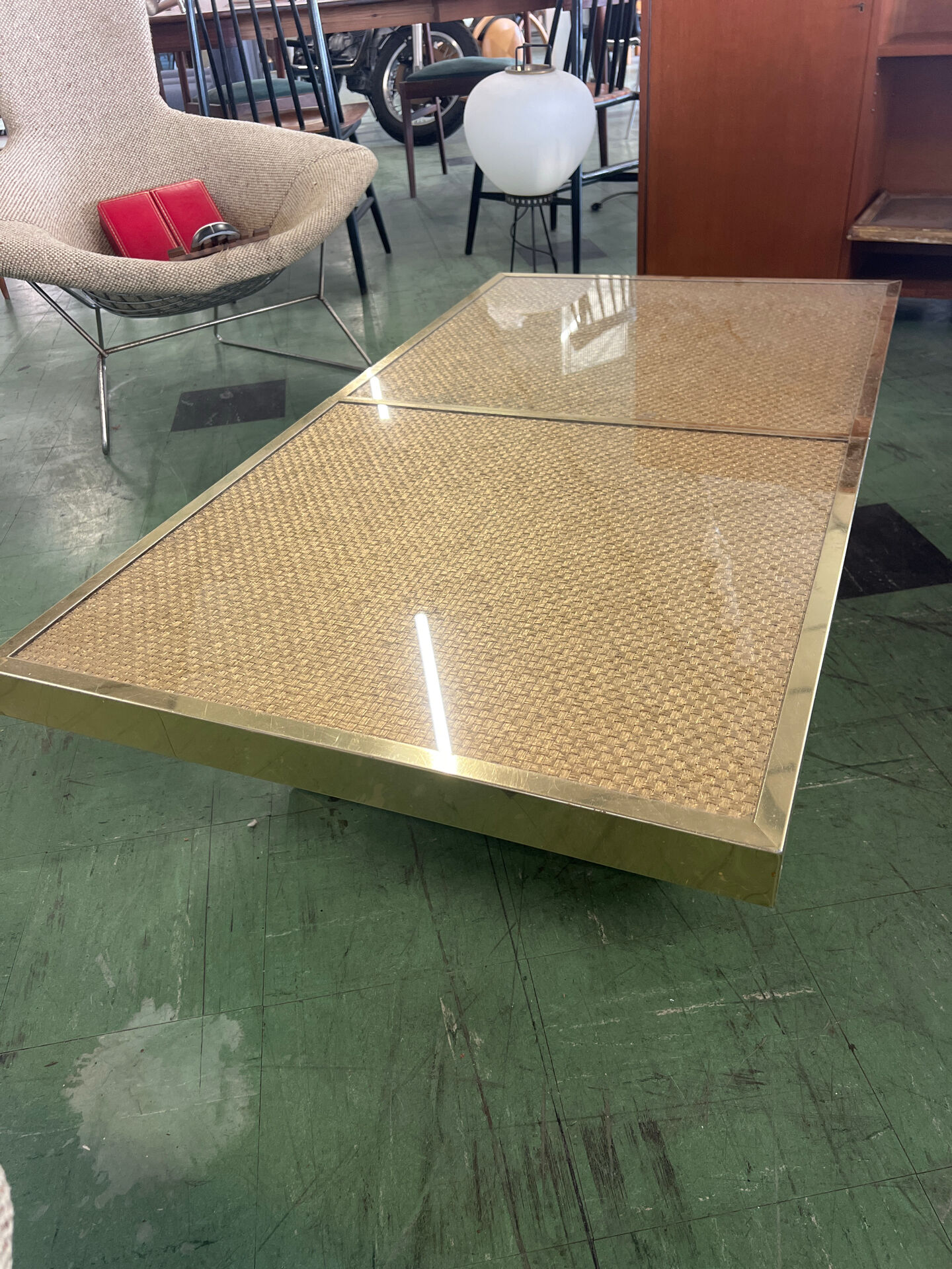 Coffee table bar Maison Lancel in the style of Willy Rizzo 1970.