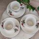 Cups and saucers porcelain flowers