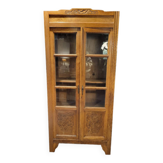 Small vintage Parisian glass cabinet