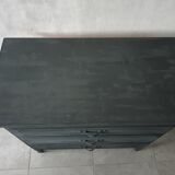 Commode esprit chaulé gris foncé