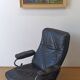 Scandinavian design leather armchair 70s