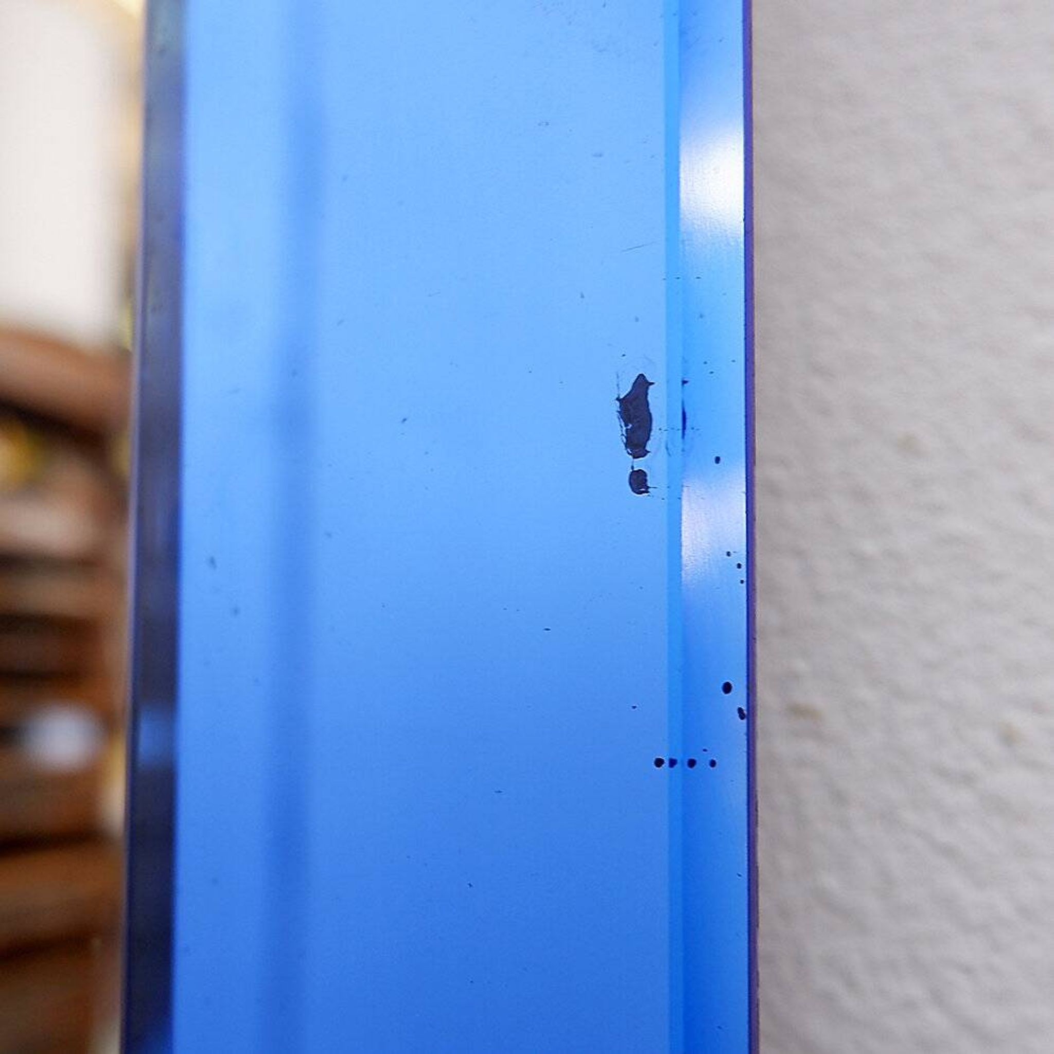Mirror with coloured glass frame, Italy, circa 1950.