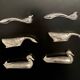 6 different animal knife holders, made of metal