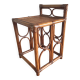 Vintage rattan bedside table
