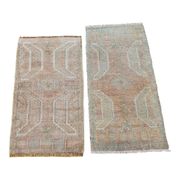 Set of 2 vintage handmade Turkish rugs 52x95 cm