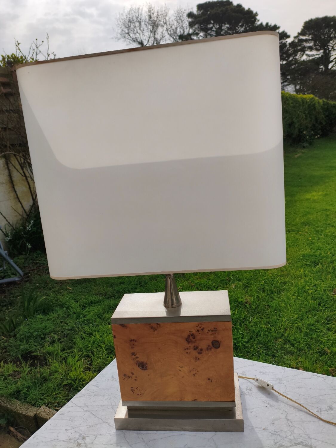Elm burl lamp
