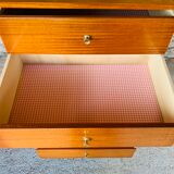 High chest of drawers with 6 drawers, Scandinavian style, circa 60's