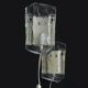 Wall lamps model "ice" marked nafa 484, nybro armaturfabrik, 1960s.