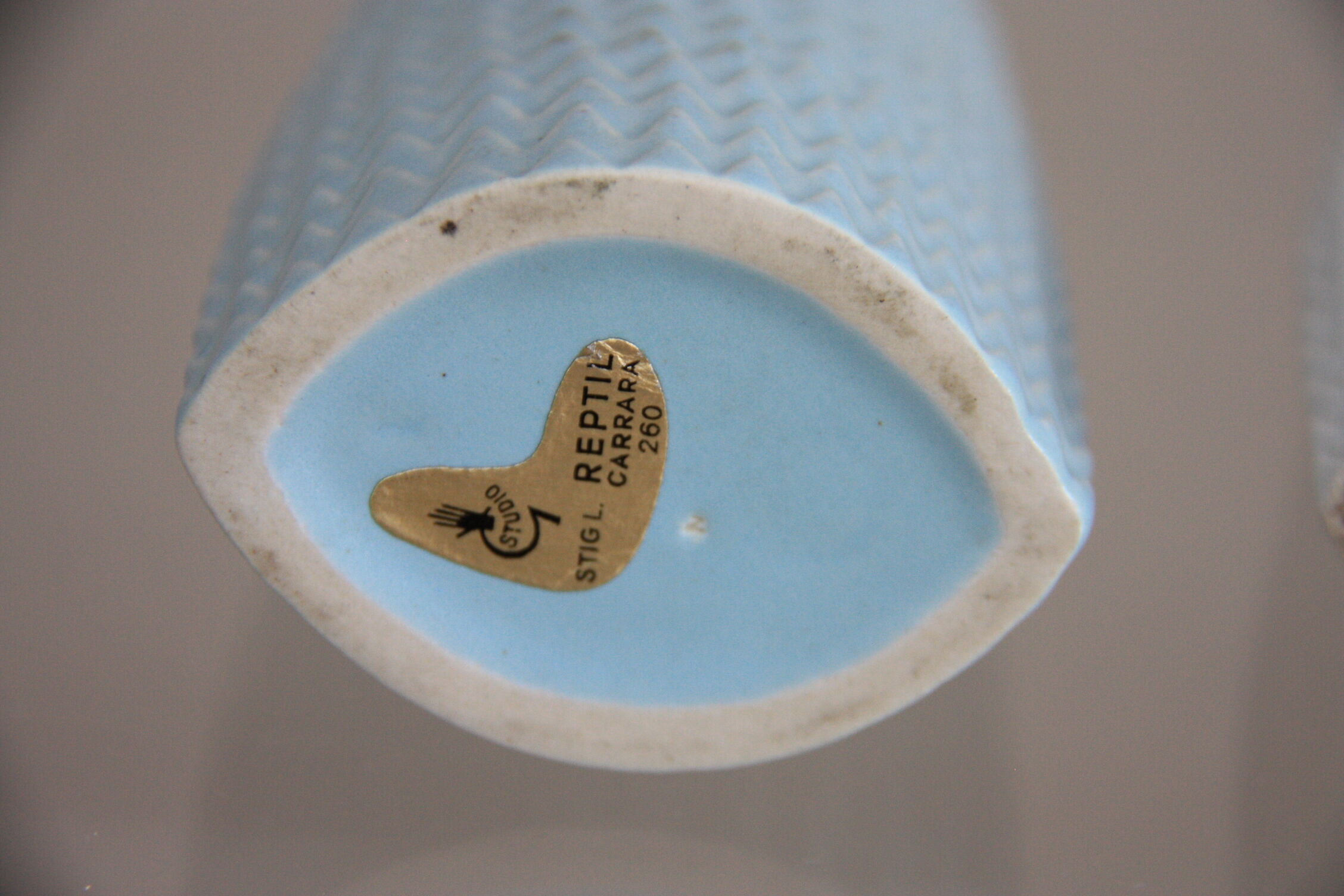 Set of 3 vases from the 'reptile' serie Stig Lindberg for Gustavsberg Sweden 1953