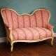 Antique Louis XV style bench, Napoleonic III period.