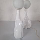Une paire de lampes éléphant en céramique néo-art déco