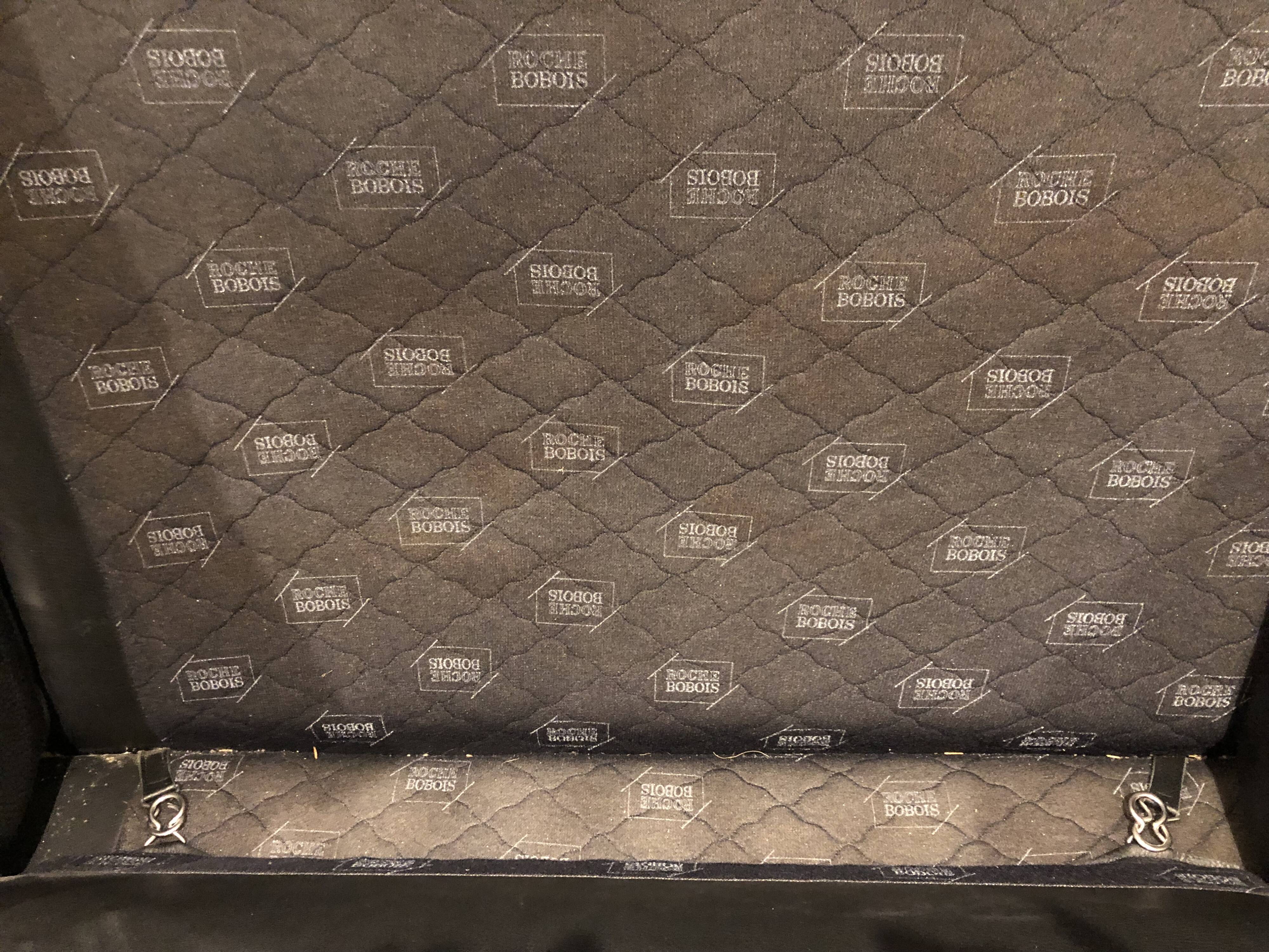 Full-grain black leather sofas