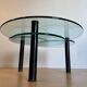 Table basse verre et piètement noir