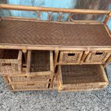 Rattan storage cabinet