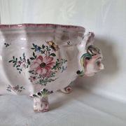 Antique 18th century Marseille earthenware planter by Veuve Perr