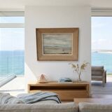 Marine Oil on canvas by JP. Guinegault (36 x 45)