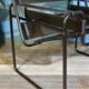 Metal armchair and leather, 1970s