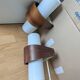 Pair of Louis Kalff NX40 teak and glass wall lights for Philips