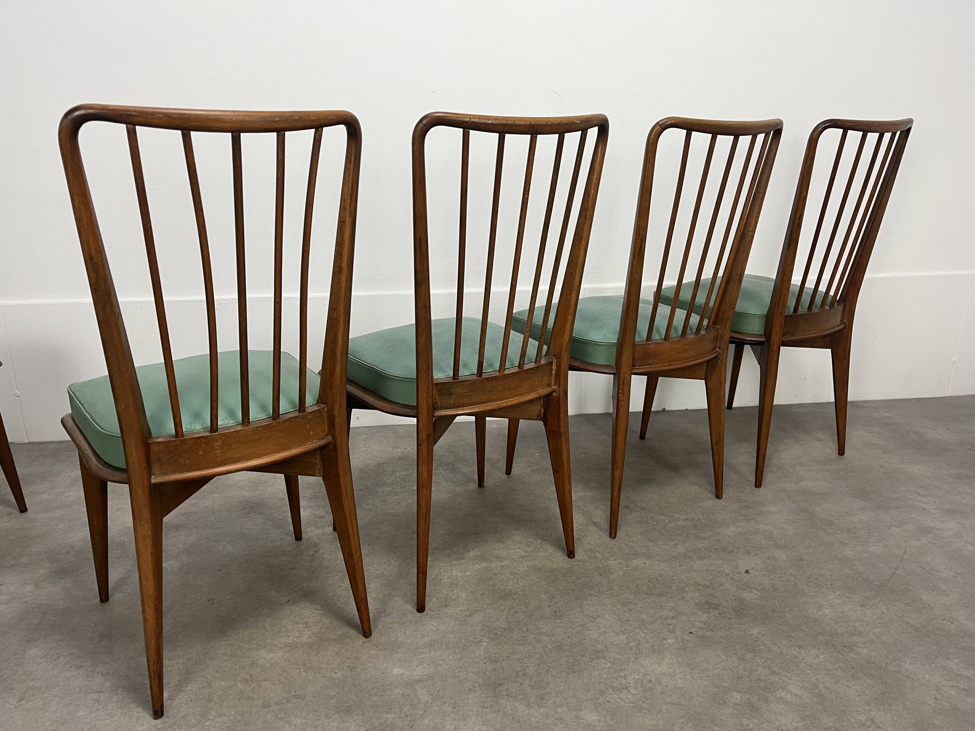 8 Charles Ramos chairs from the 50s