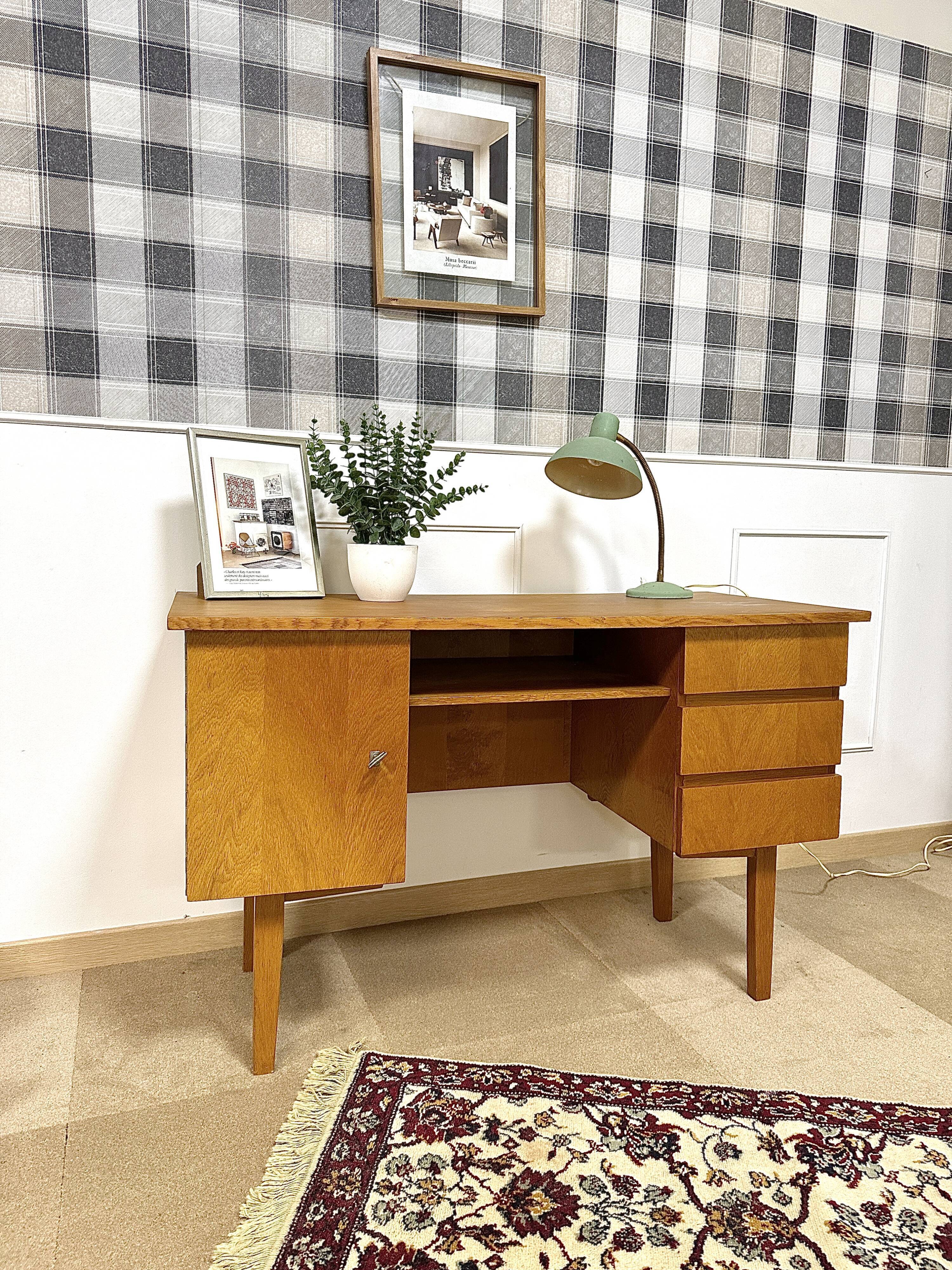 Scandinavian-style vintage desk