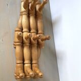 Wall accordion coat rack in light wood