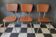 Bistro kitchen chairs in faux leather LOIRE SIEGES Vintage