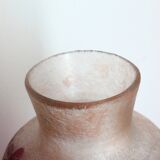 François Théodore Legras ovoid vase with floral decoration, Rubis Art Nouveau series.