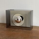 Space age wall lamp. 1970. plexiglass and steel