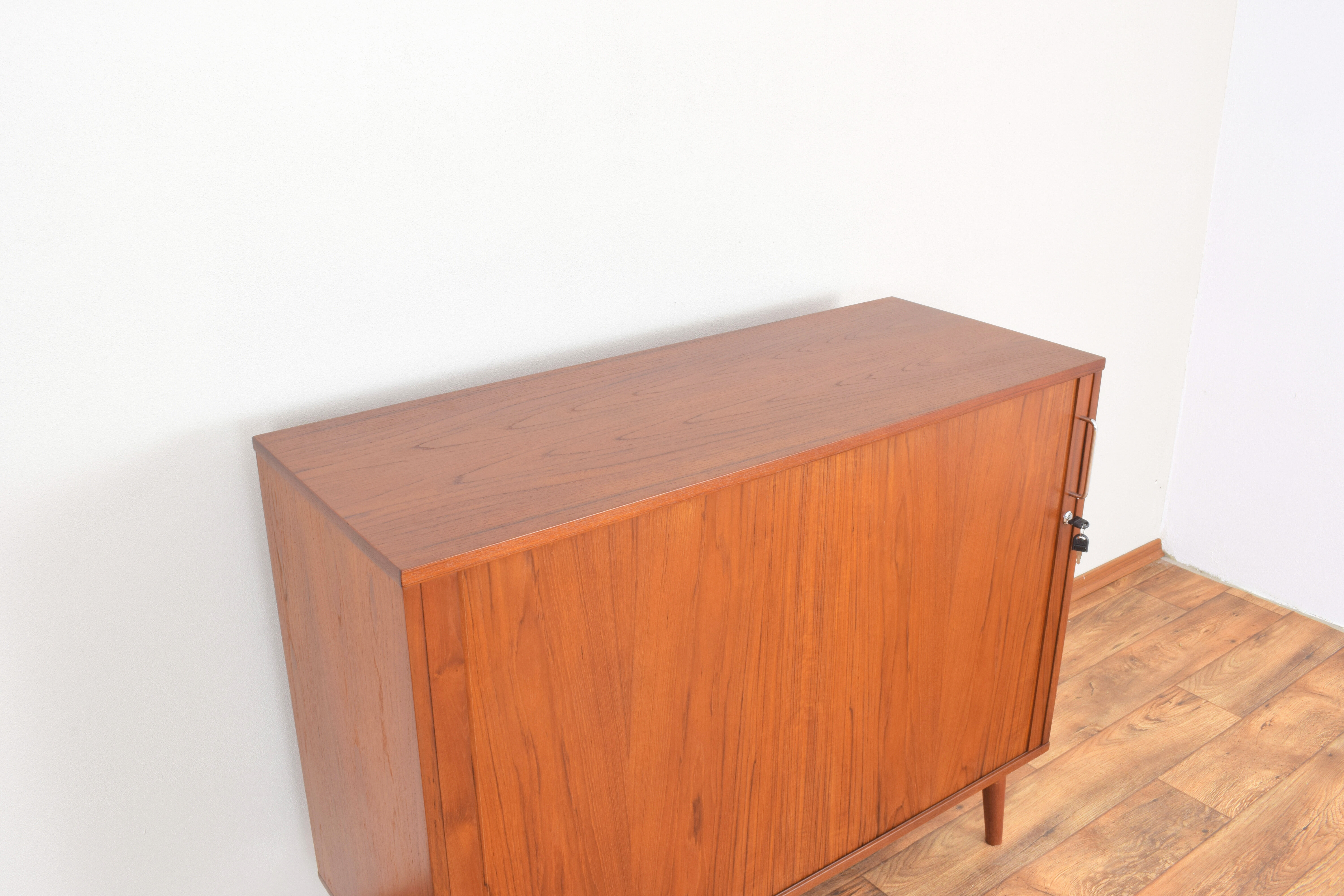 Mid-Century Danish Teak Tambour Doors Sideboard, 1960s.