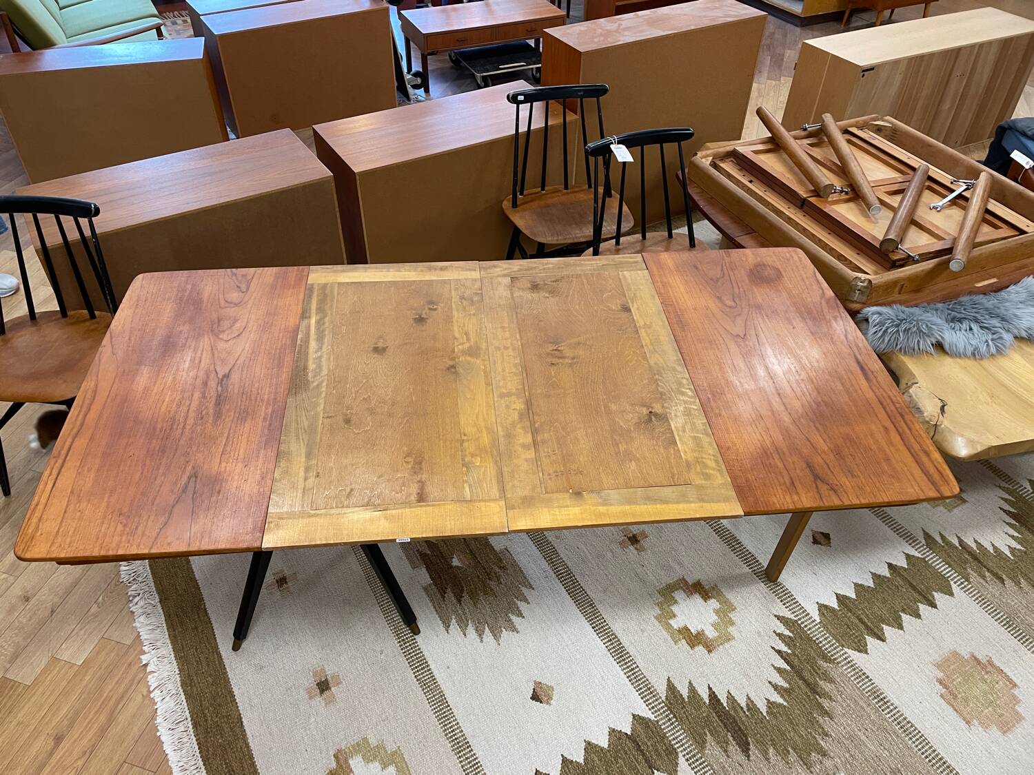 Scandinavian teak dining table, Sweden, 1960s
